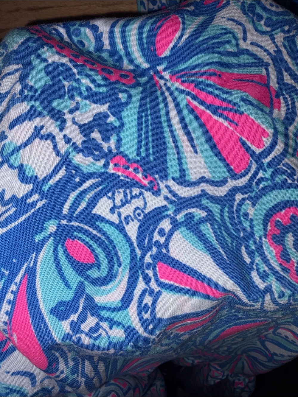 Lilly Pulitzer My Fans Anniversary Collection. Blue & Pink Printed Maxi Dress. - Picture 4 of 8